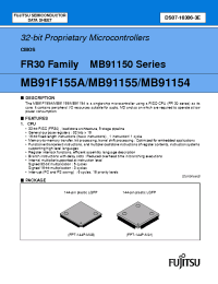 Datasheet MB91154 manufacturer Fujitsu